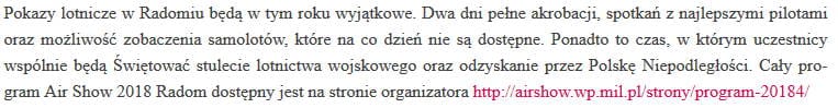 Mocne linki SEO - jak je zdobyć? 19 mocny link zdobyty na serwisie wydarzeniowym